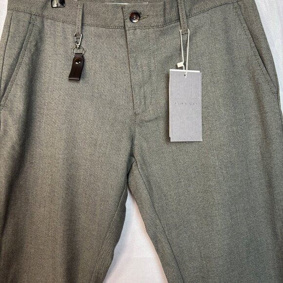 Zara Man Slim Fit Olive Green Twill Trouser Dress Pants Men's Size 30 NWT - Picture 3 of 7